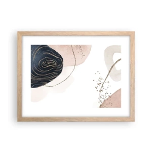 Poster in light oak frame - Everything Flows - 40x30 cm