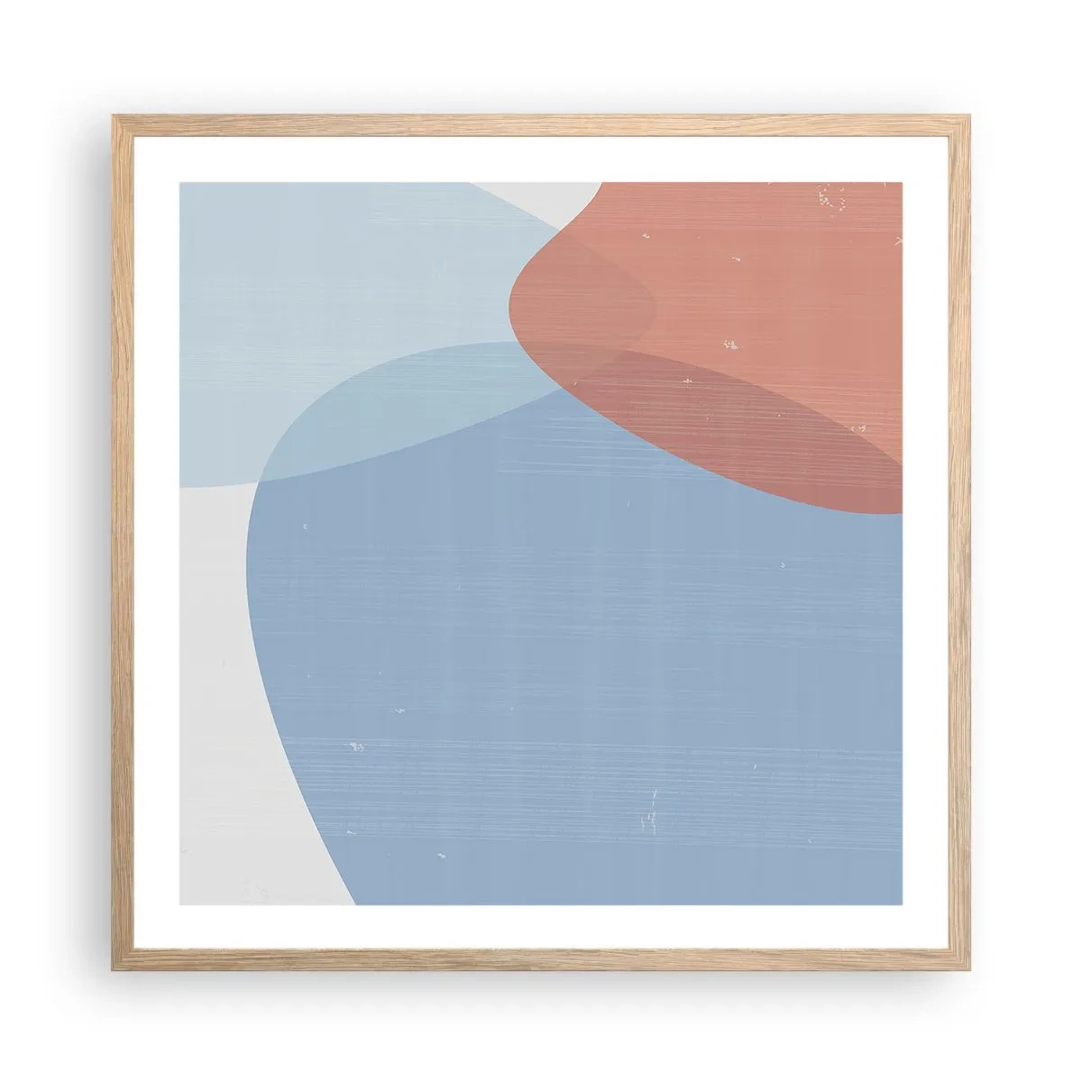 Poster in light oak frame - Pastel Relations - 60x60 cm