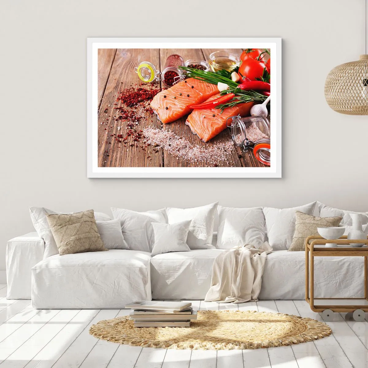 Poster in white frmae - Norwegian Adventure in the Kitchen - 91x61 cm
