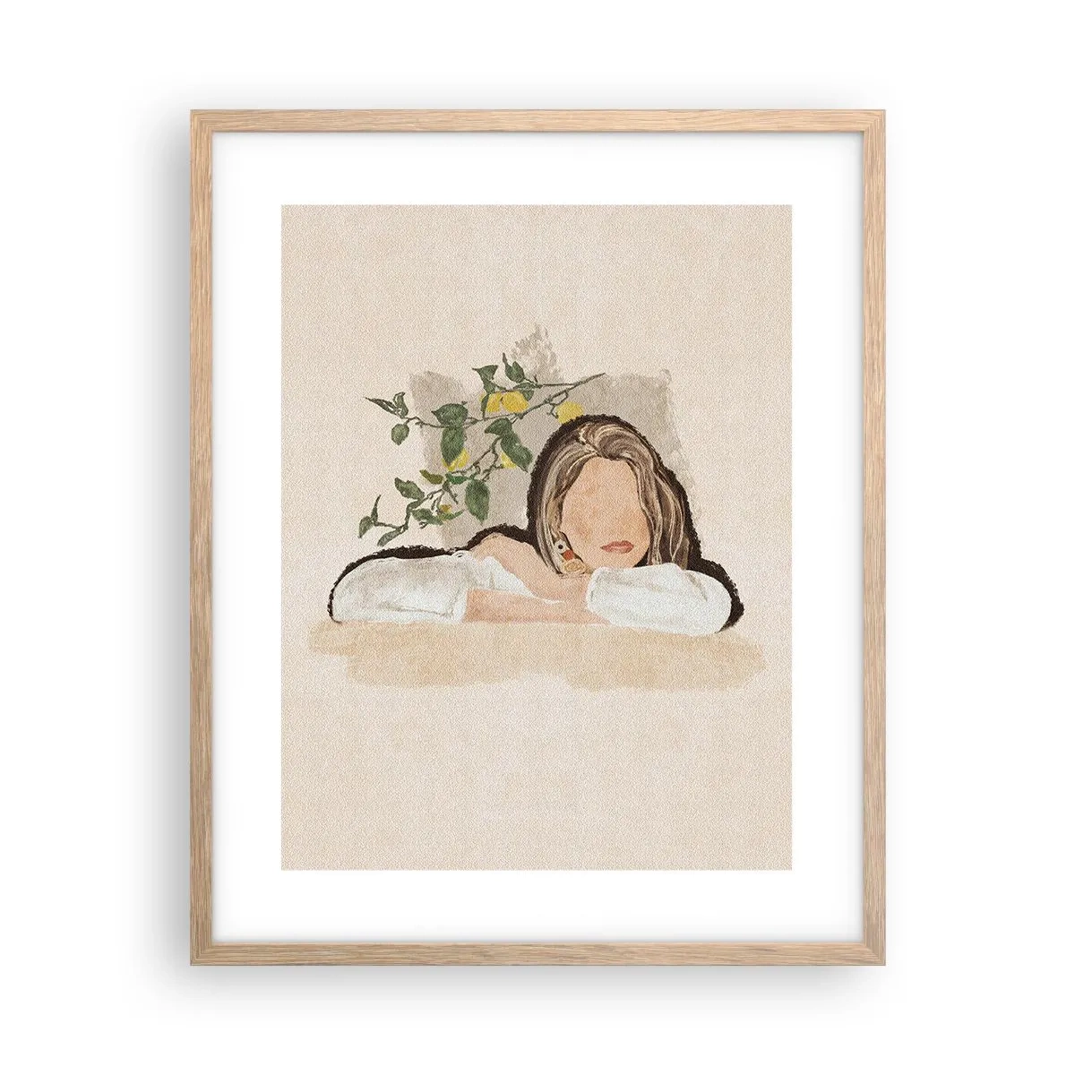 Poster in light oak frame - Beauty of the South - 40x50 cm