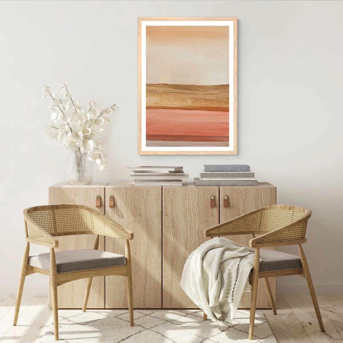 Poster in light oak frame - Vertical Composition - 40x50 cm