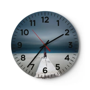 Wall clock - Clock on glass - Encounter with Infinity - 30x30 cm