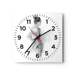 Wall clock - Clock on glass - Pretty As a Picture - 40x40 cm