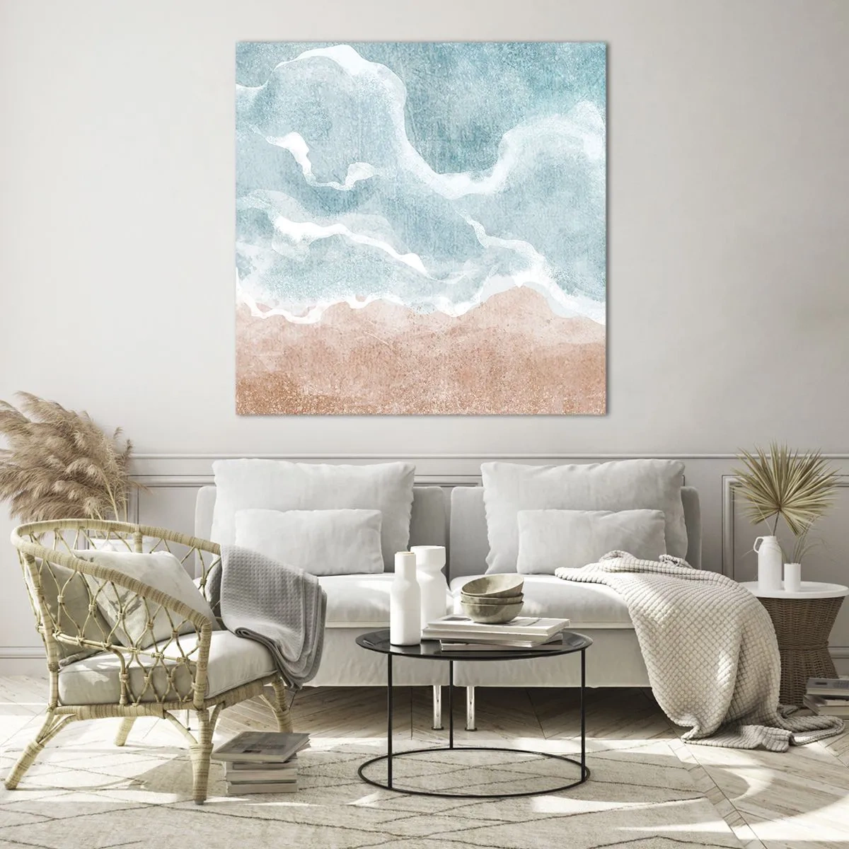 Glass picture - Cloudy Abstract - 60x60 cm