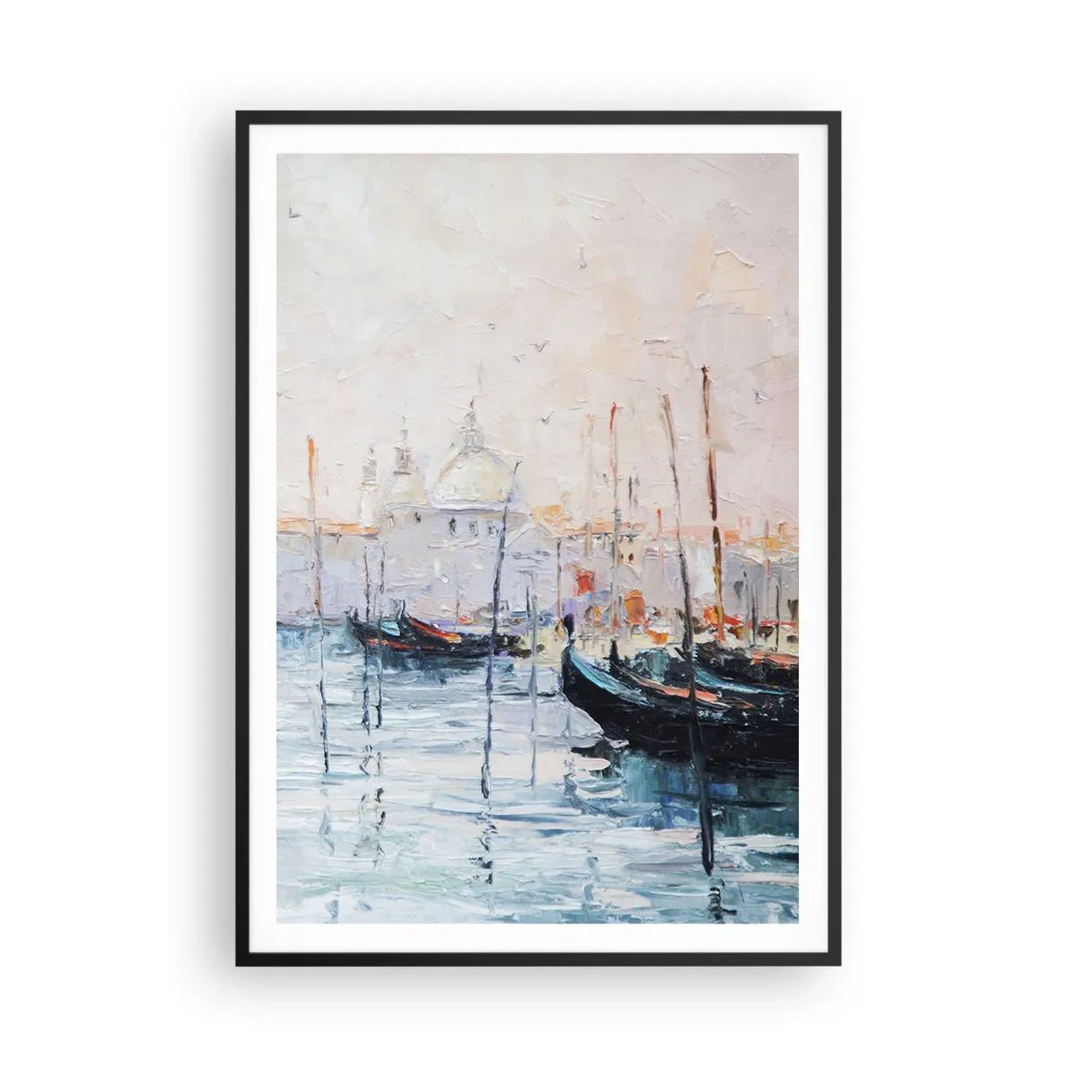 Poster in black frame - Behind Water behind Fog - 70x100 cm
