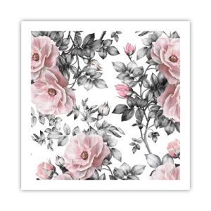 Poster - Getting Lost in Rose Flowers - 60x60 cm