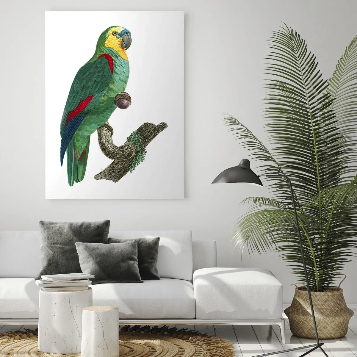 Glass picture - Parrot Portrait - 70x100 cm