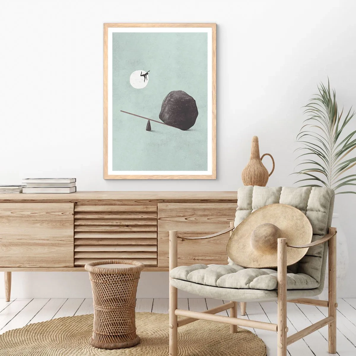 Poster in light oak frame - Dream Come True - 70x100 cm