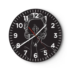 Wall clock - Clock on glass - Beauty Blossoms in Soul - 40x40 cm