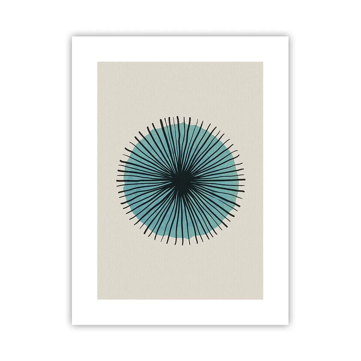 Poster - Rays on Blue - 30x40 cm