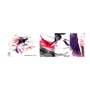 Photo Wallpaper Sample Self-Adhesive Deluxe Sticker - Love Fulfilment - Abstraction, Woman and Man, Love - 100x30 cm