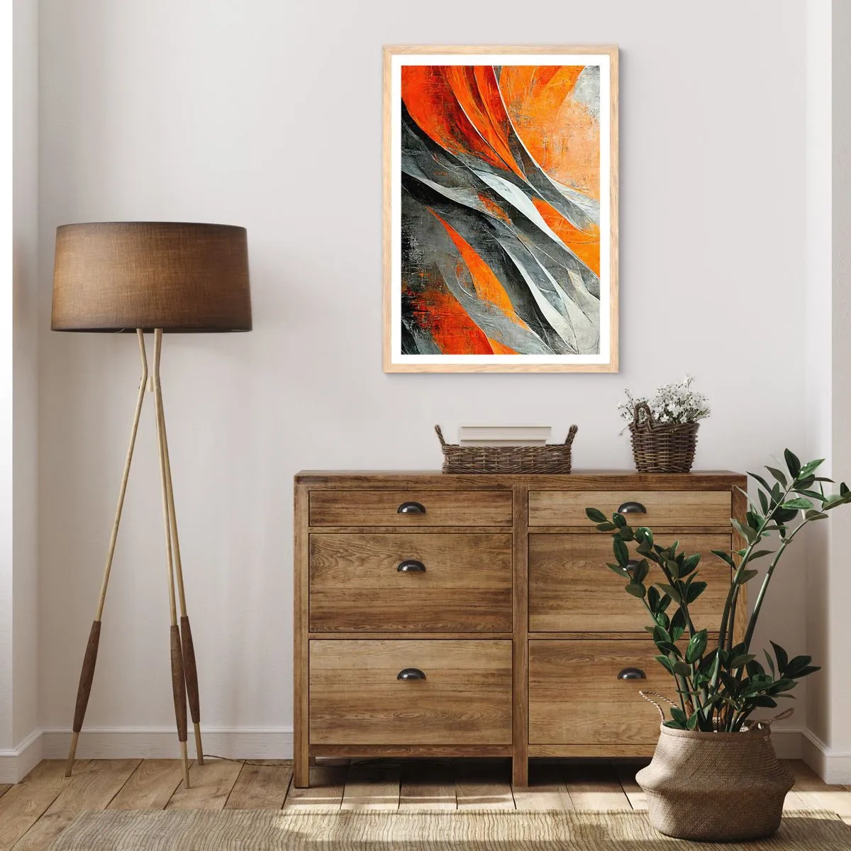 Poster in light oak frame - Heat and Coolness - 30x40 cm