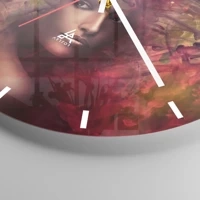 Clock face with lines