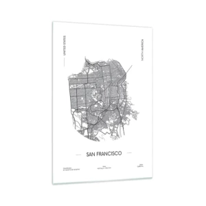 Glass picture - Anatomy of San Francisco - 70x100 cm