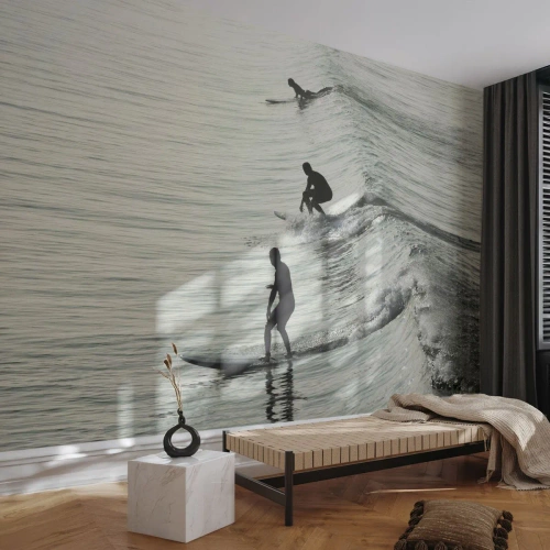 Self-Adhesive Photo Wallpaper Deluxe Sticker - Meeting the Wave - Surfing, Sport, Ocean - 400x280 cm
