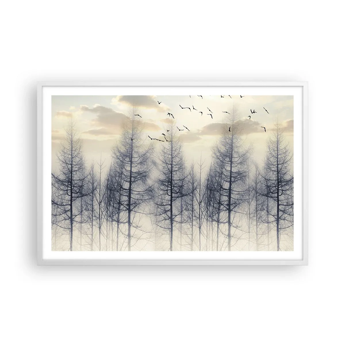 Poster in white frmae - Spirits of the Forest - 91x61 cm