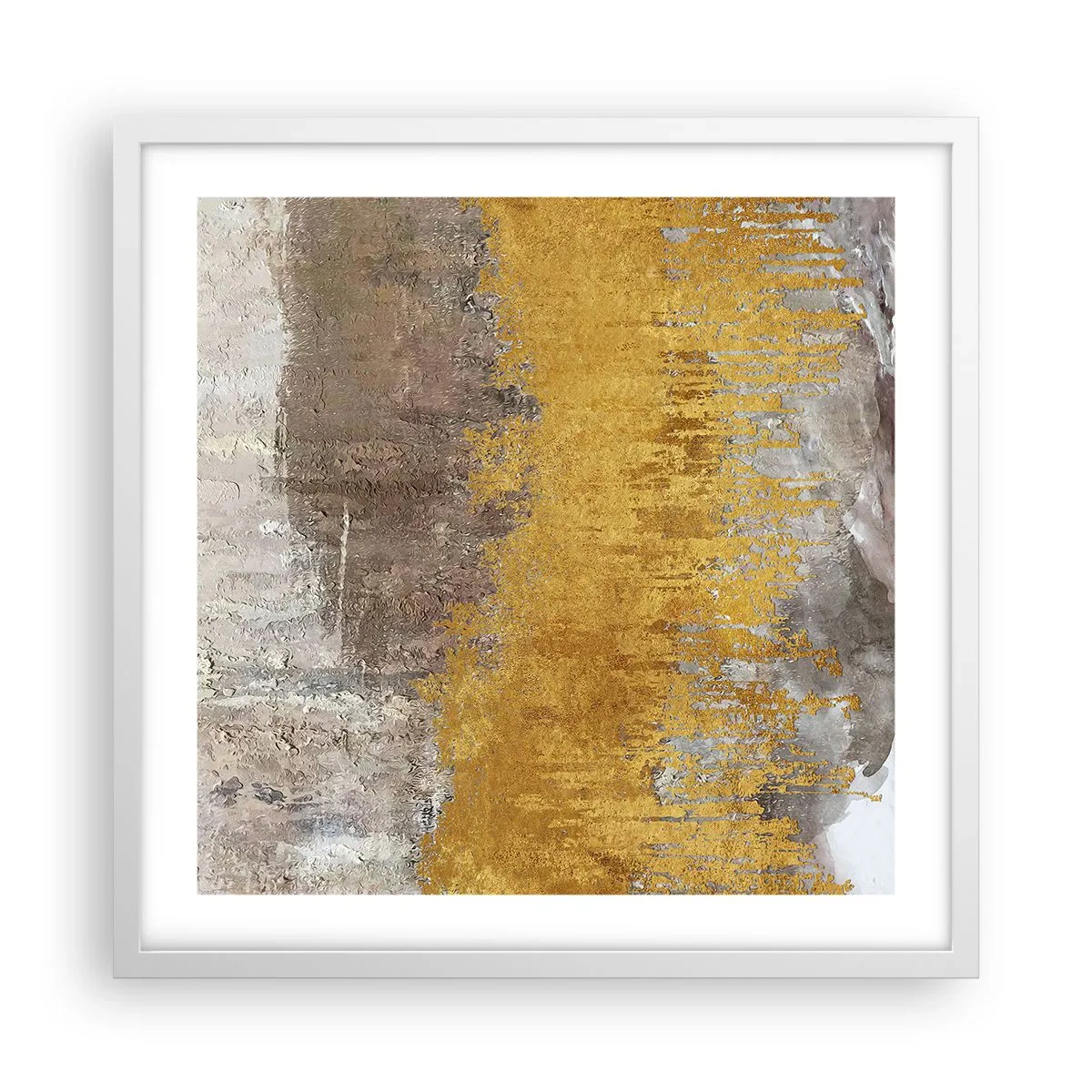 Poster in white frmae - Golden Blast - 50x50 cm