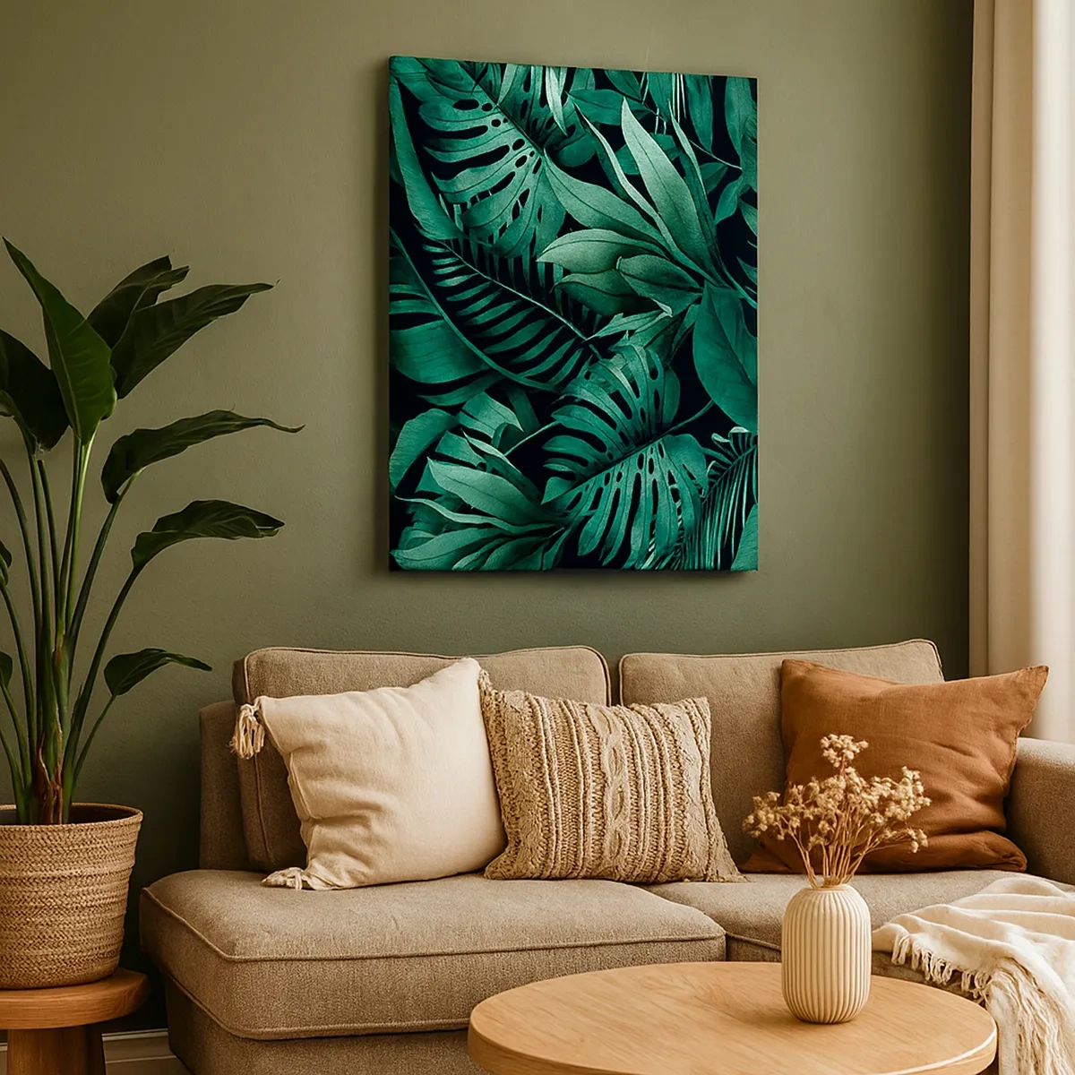 Canvas picture - Depth of Tropical Green - 50x70 cm