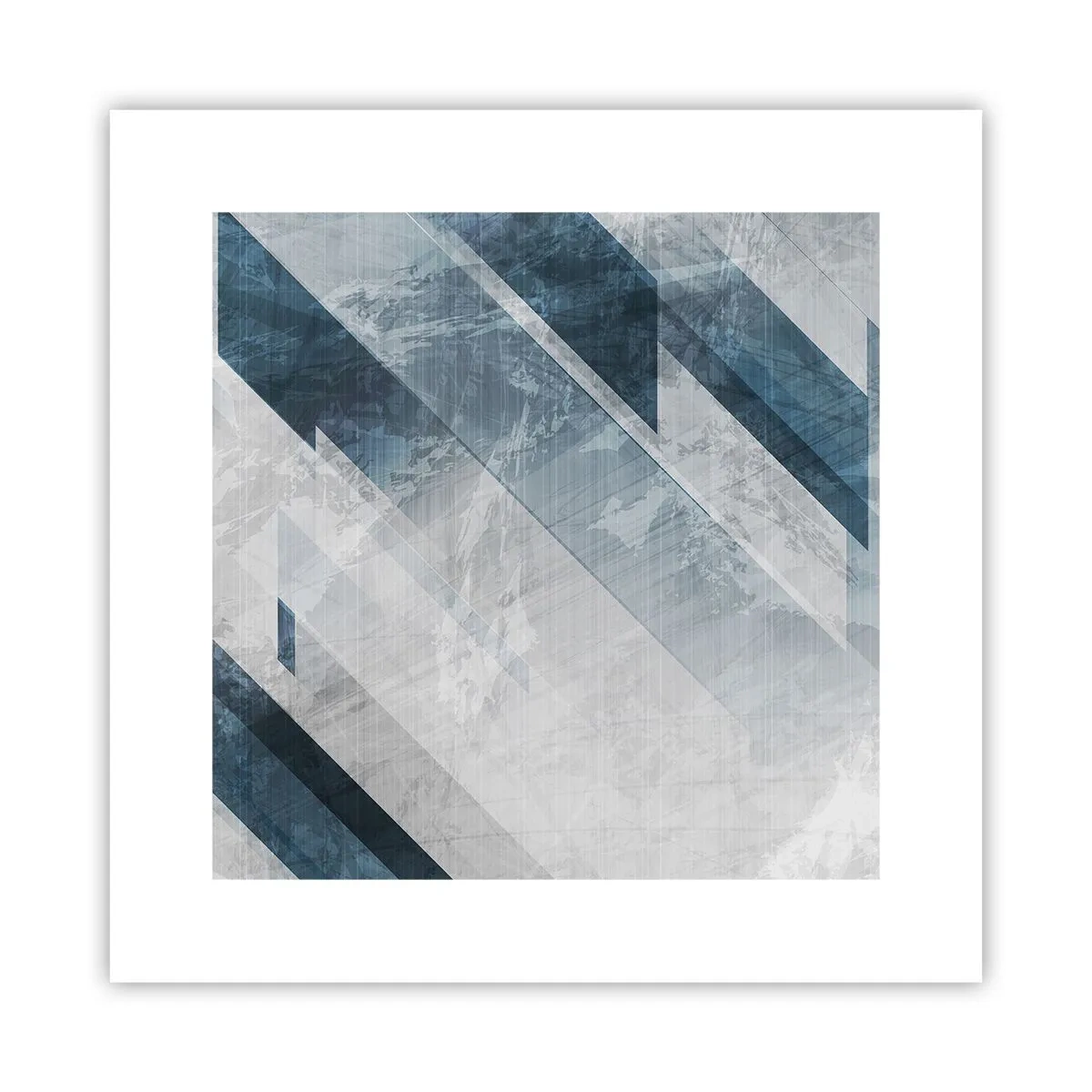 Poster - Spacial Composition - Movement of Greys - 30x30 cm