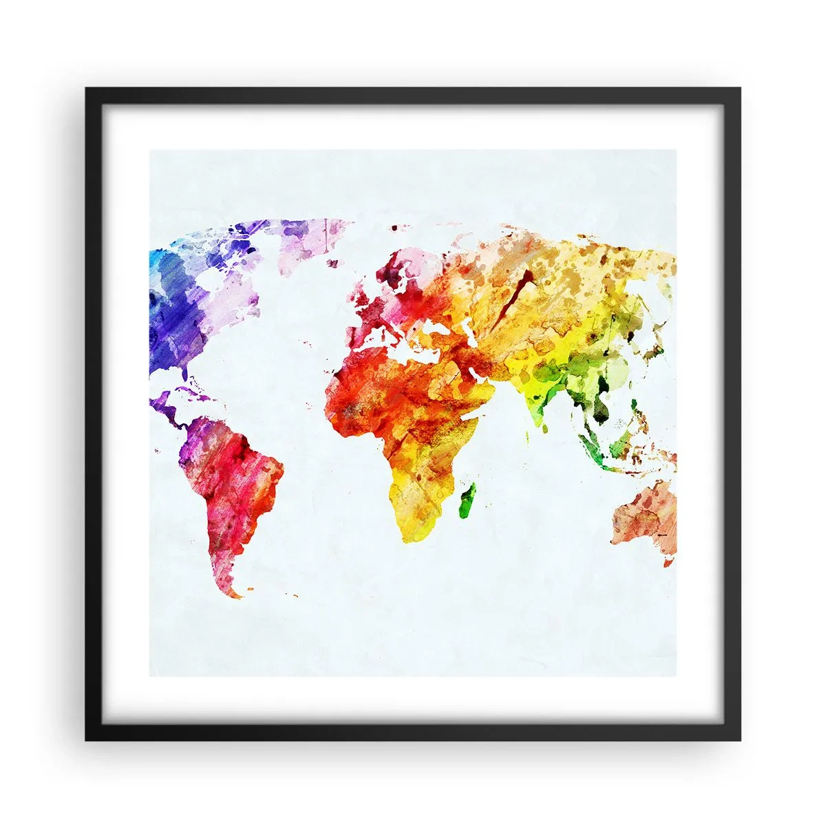 Poster in black frame - All Colours of Light - 50x50 cm