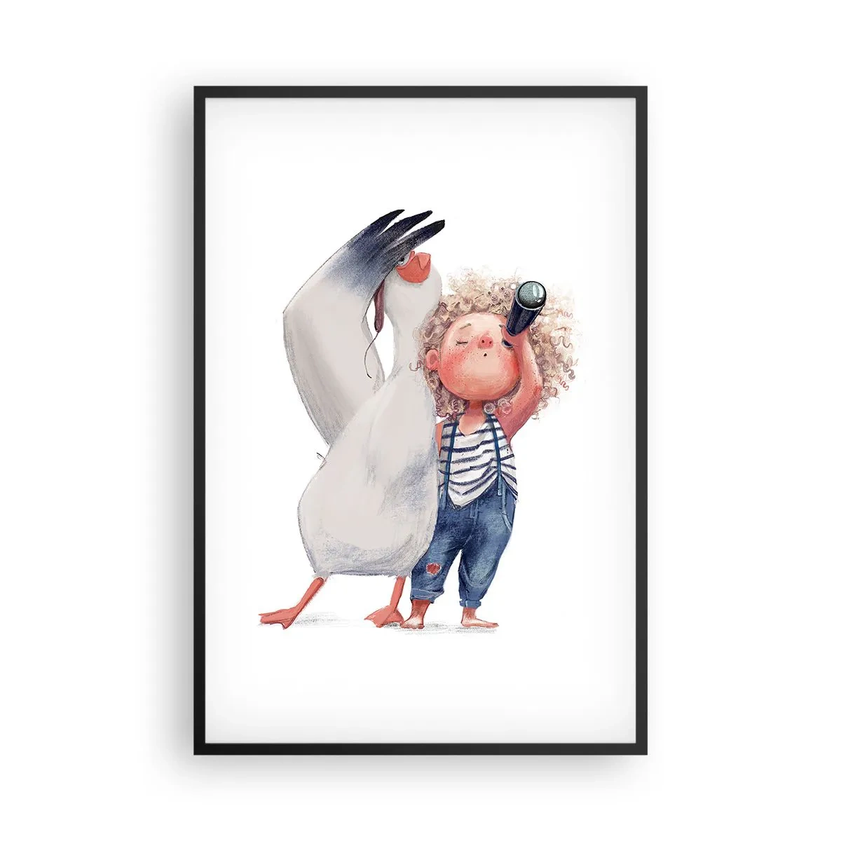Poster in black frame - Plan of a Great Journey - 61x91 cm