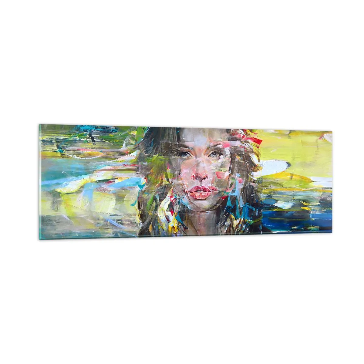 Glass picture - Behind a Curtain of Air - 90x30 cm