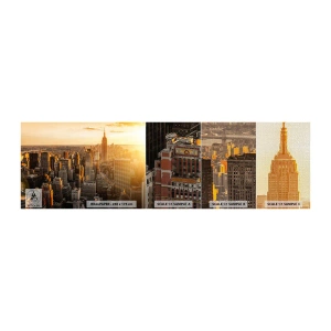 Photo Wallpaper Sample Premium Canvas - Growing in the Sun - City, New York, Architecture - 100x30 cm