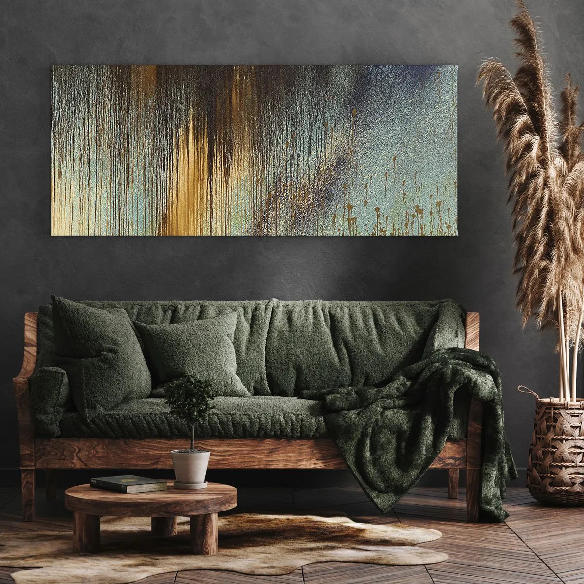 Canvas picture - Non-accidental Colourful Composition - 100x40 cm