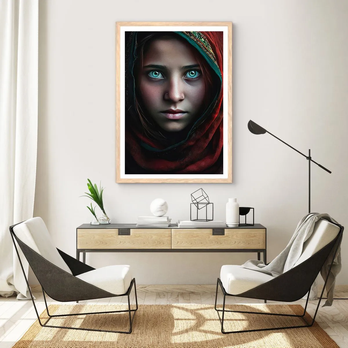 Poster in light oak frame - Eastern Princess - 70x100 cm
