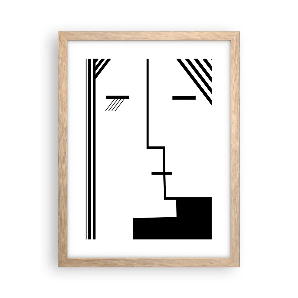 Poster in light oak frame - Simply a Kiss - 30x40 cm