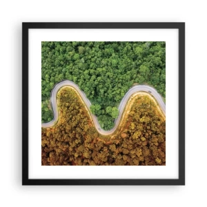 Poster in black frame - Borders and Breakthroughs - 40x40 cm