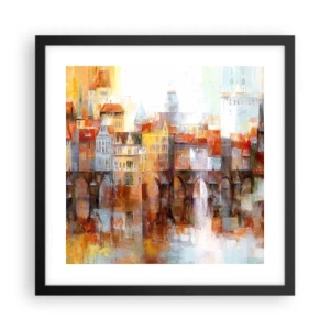 Poster in black frame - Under The Bridge It Is Also Pretty - 40x40 cm