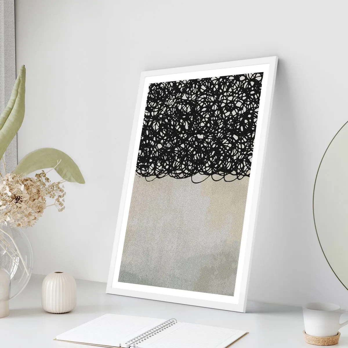 Poster in white frmae - Abstract Squibs - 61x91 cm