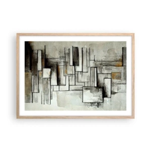 Poster in light oak frame - Power of Simplicity - 70x50 cm