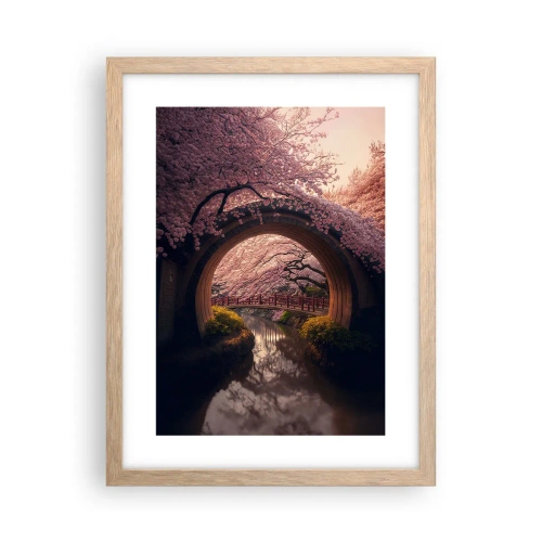 Poster in light oak frame - Japanese Spring - 30x40 cm