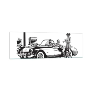 Glass picture - Careless America in the 60-ies - 160x50 cm