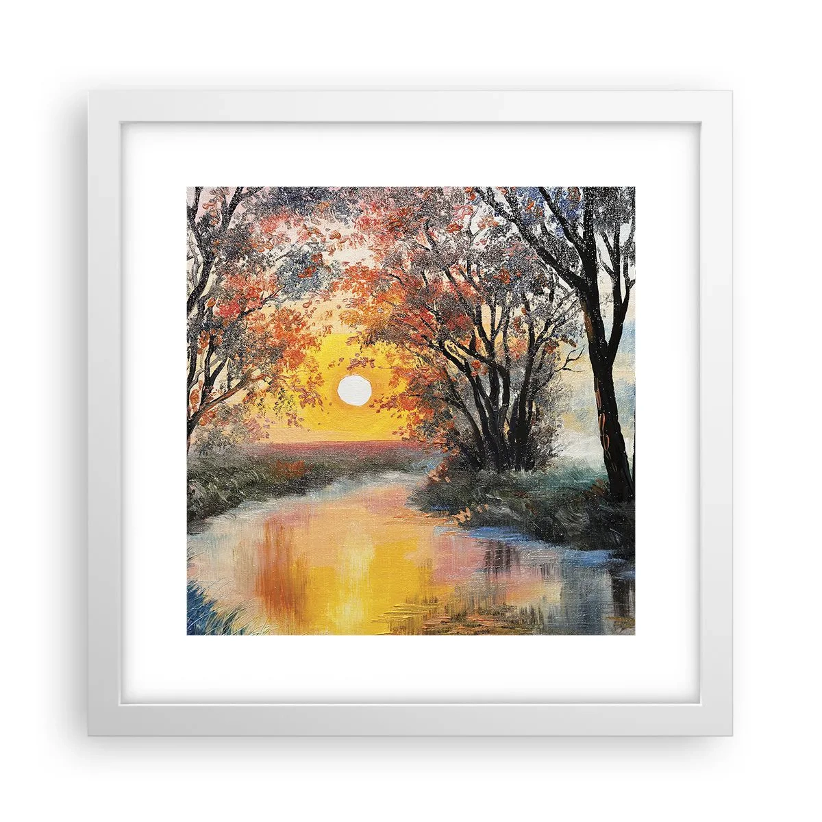 Poster in white frmae - Autumn Impressions - 30x30 cm