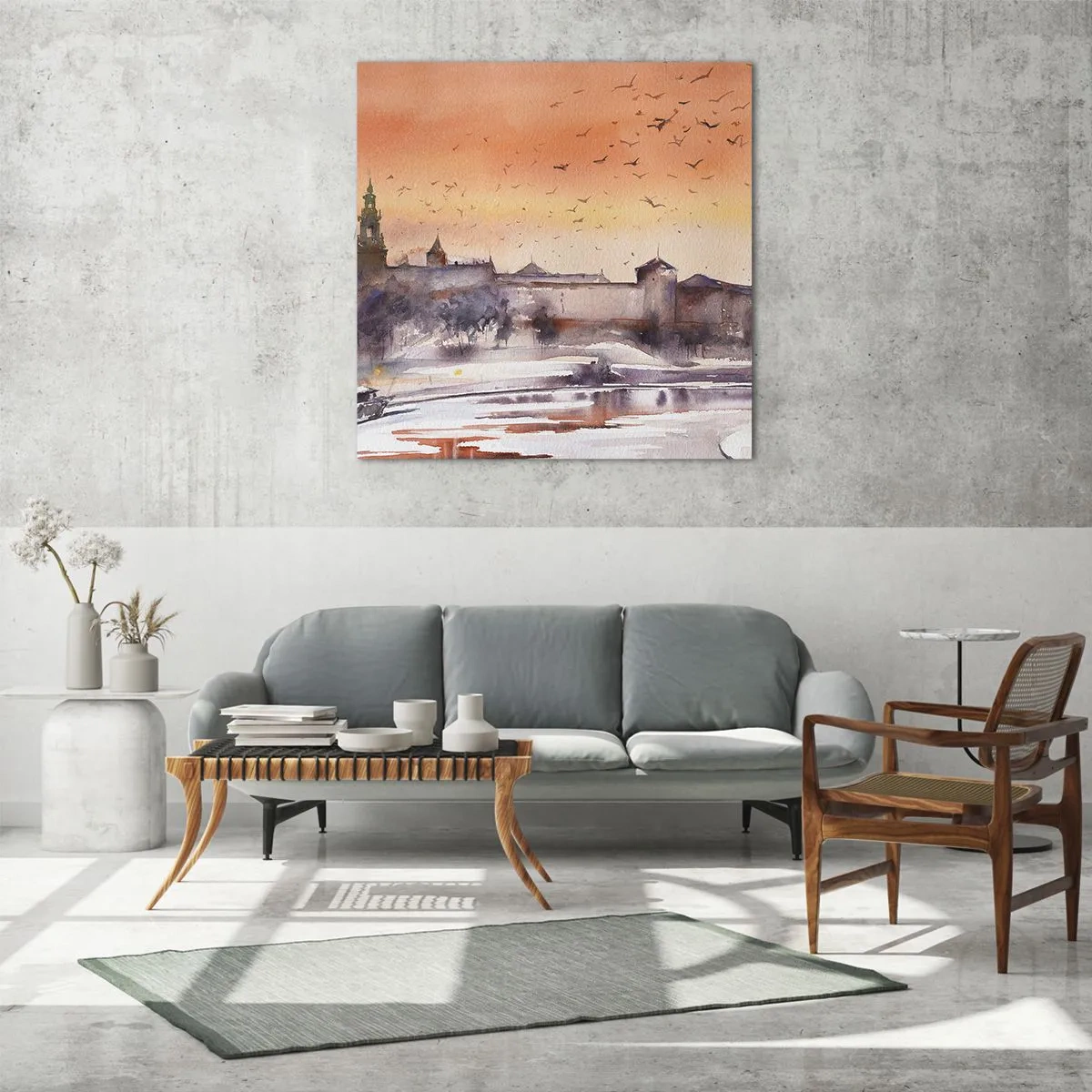 Glass picture - Royal Sunset - 50x50 cm