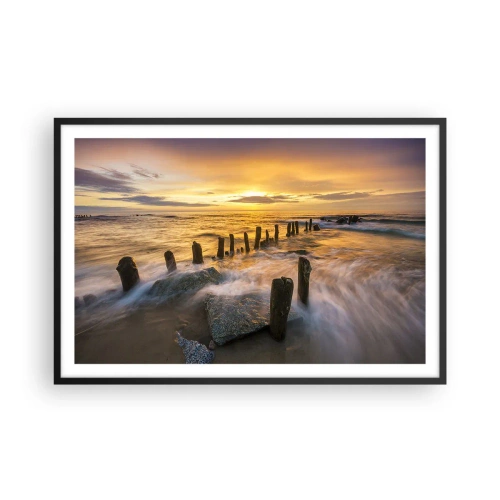 Poster in black frame - Raw Beauty of the Baltic Sea - 91x61 cm