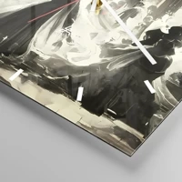 Clock face with lines