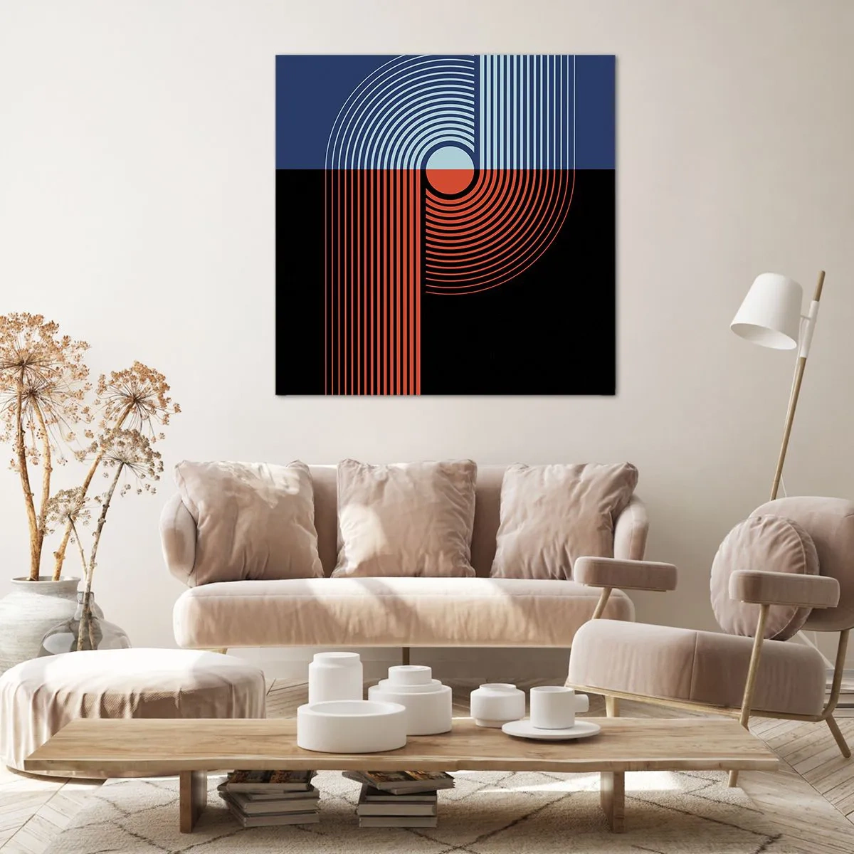 Canvas picture - In a Geometrical Embrace - 60x60 cm