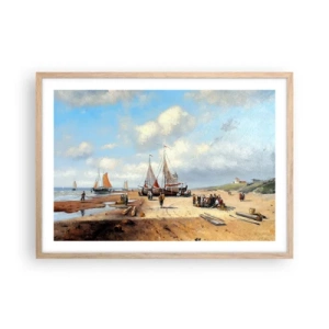 Poster in light oak frame - After a Successful Catch - 70x50 cm