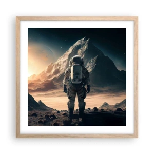 Poster in light oak frame - New Challenge - 50x50 cm