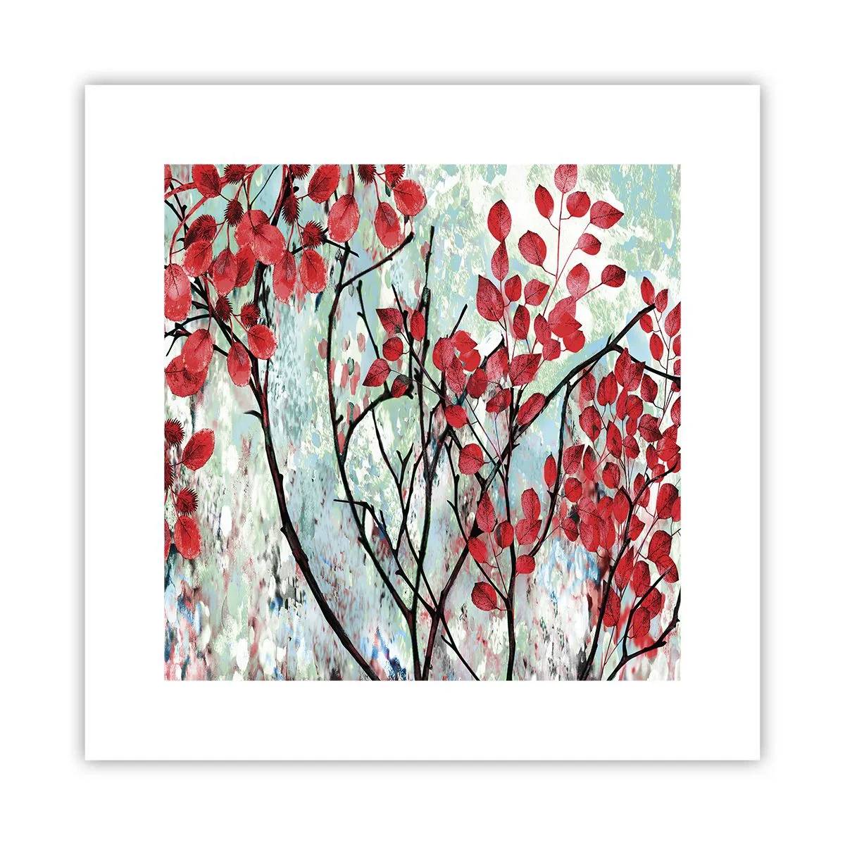 Poster - Tree in Scarlet - 30x30 cm