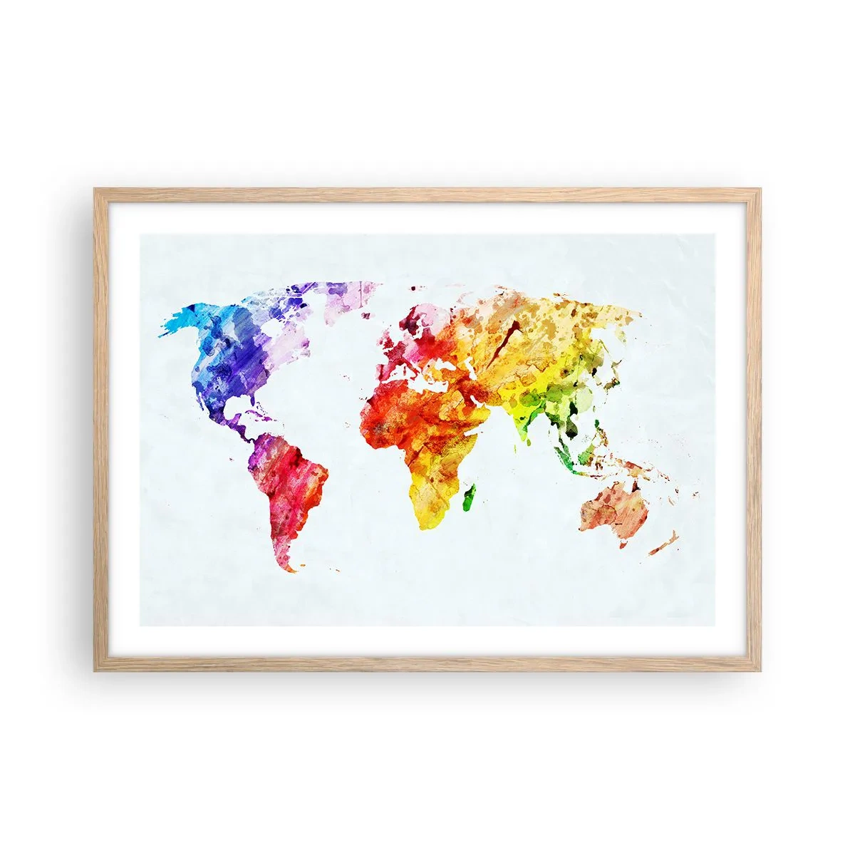 Poster in light oak frame - All Colours of Light - 70x50 cm