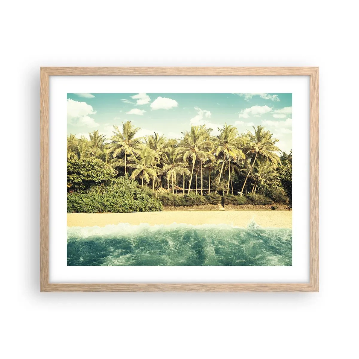 Poster in light oak frame - How about Here? - 50x40 cm