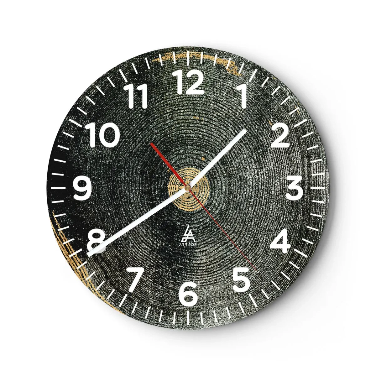 Wall clock - Clock on glass - Change and Persistance - 40x40 cm