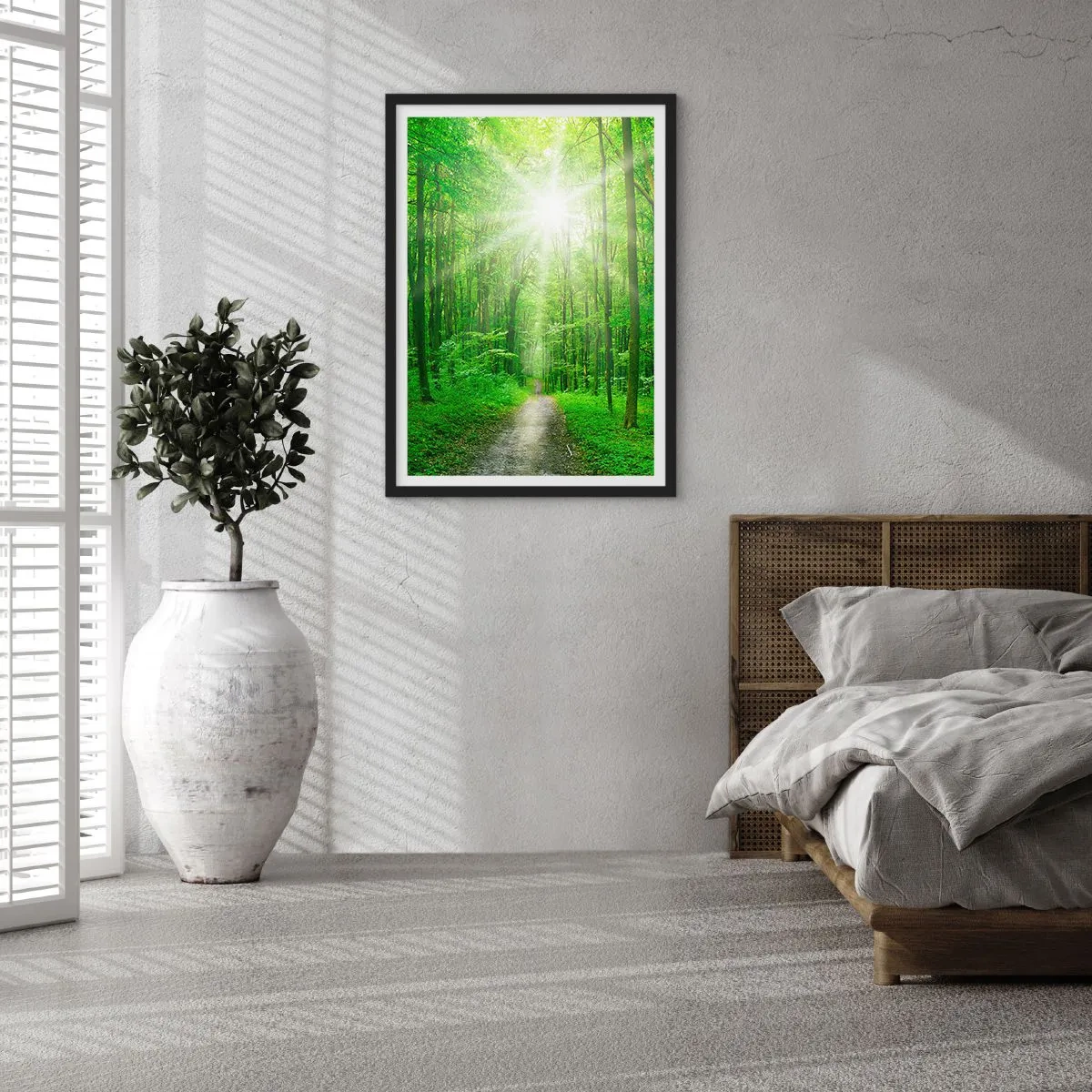 Poster in black frame - Green Cathedral - 30x40 cm