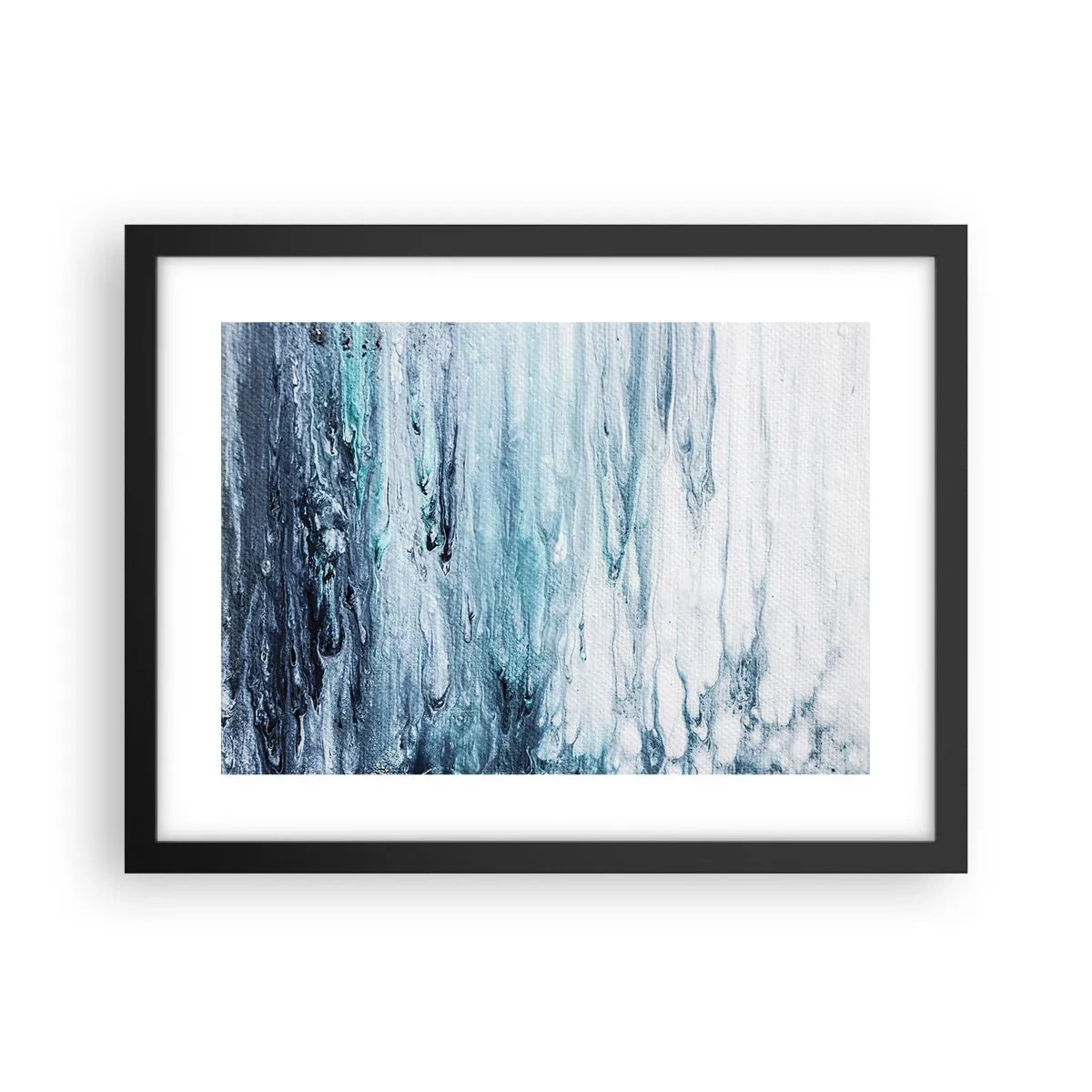 Poster in black frame - Blue Icicles - 40x30 cm
