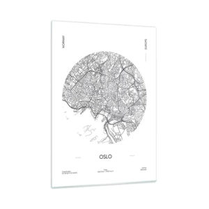 Glass picture - Anatomy of Oslo - 50x70 cm